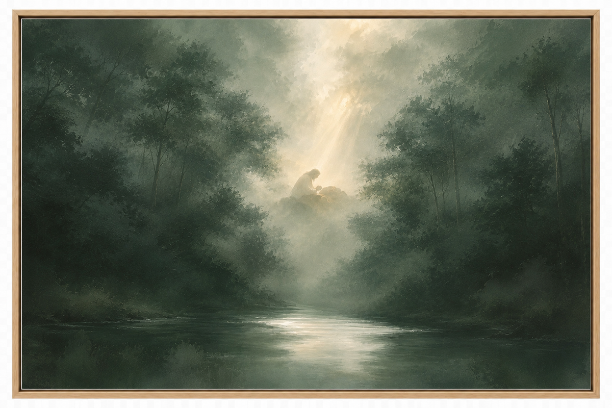 Jesus Praying in Gethsemane — Faith Canvas Wall Art
