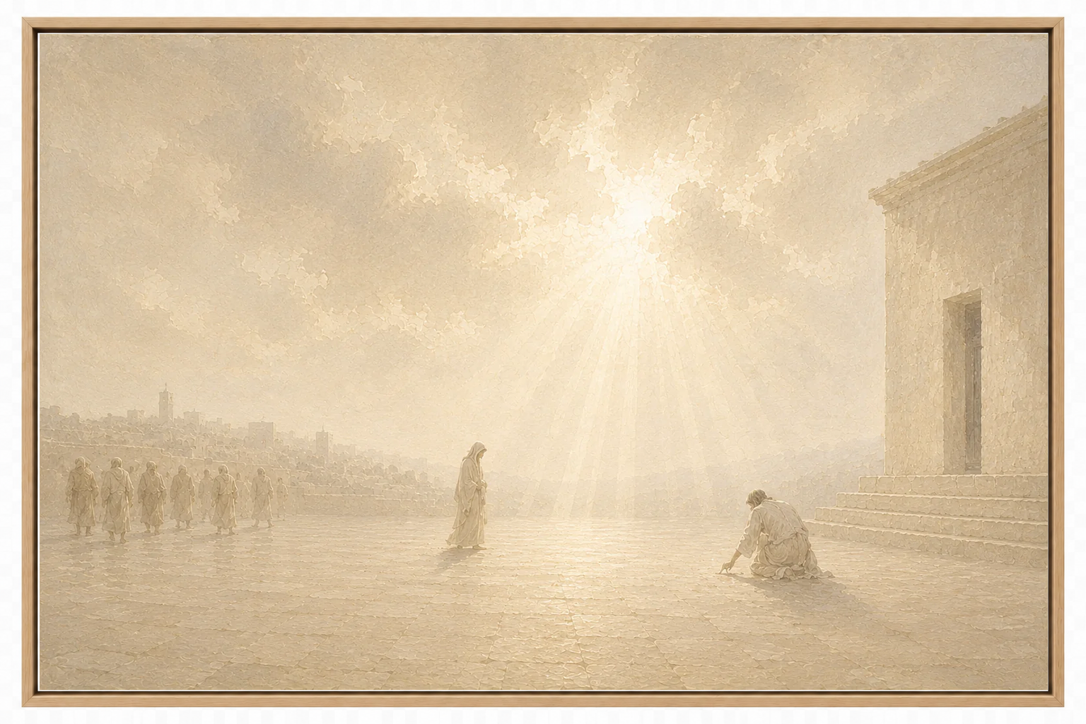 Neither Do I Condemn You — Faith Canvas Wall Art