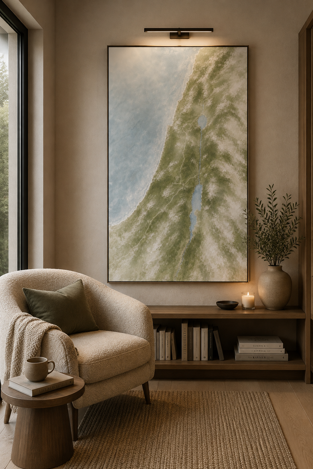 The Land He Walked  (Vertical) —Faith Canvas Wall Art