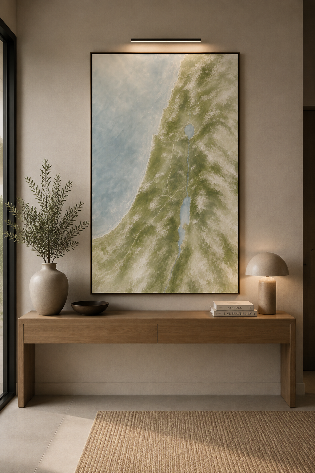 The Land He Walked  (Vertical) —Faith Canvas Wall Art