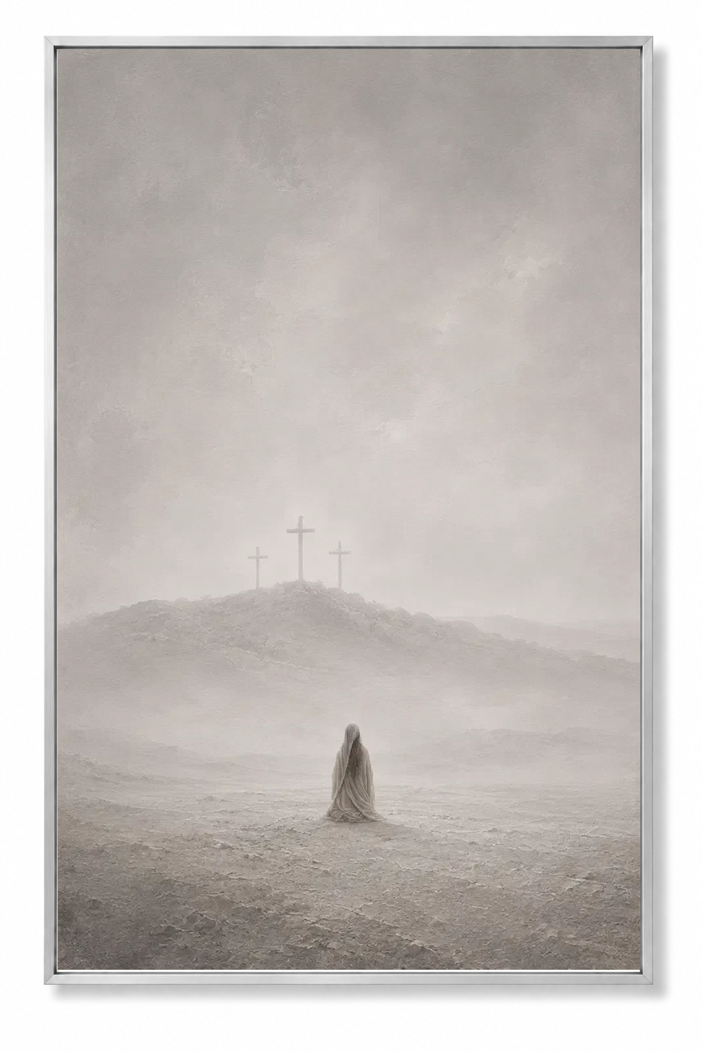 At the Cross (Vertical) — Faith Canvas Wall Art
