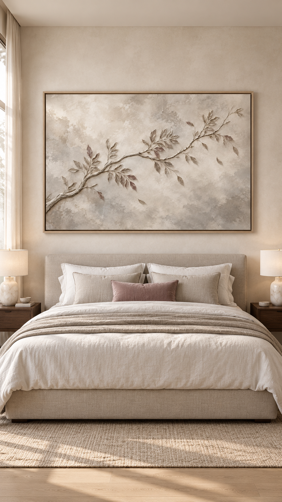 Misty Terebinth Branch Relief — Christian Canvas Wall Art