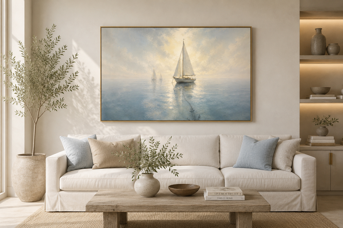 Anchor for the Soul — Sailboat Canvas Wall Art