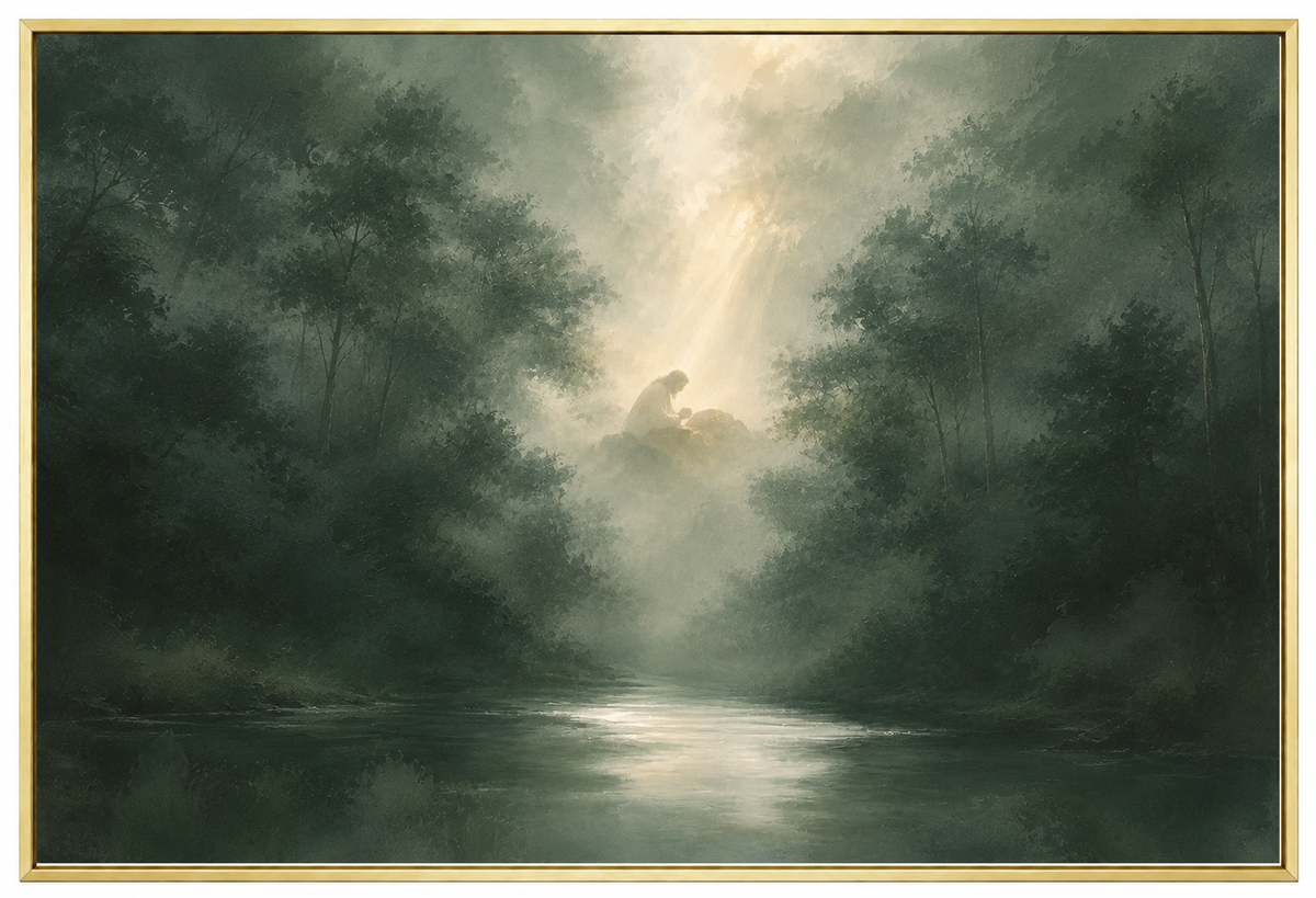 Jesus Praying in Gethsemane — Faith Canvas Wall Art