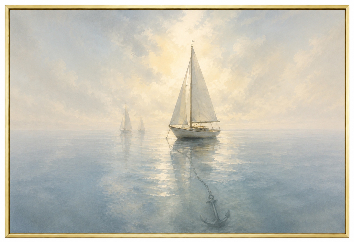 Anchor for the Soul — Sailboat Canvas Wall Art
