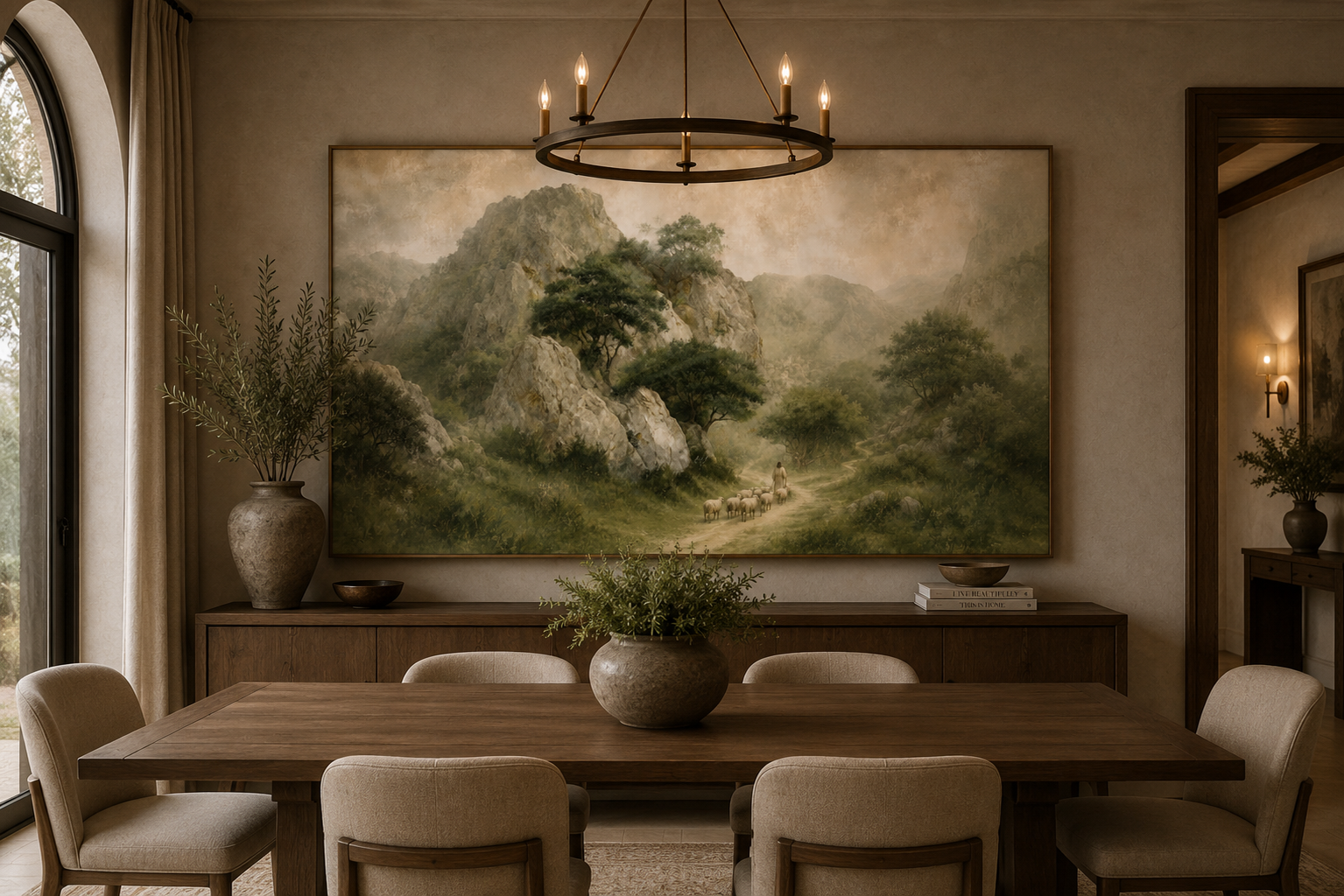 He Leadeth Me — Faith Canvas Wall Art