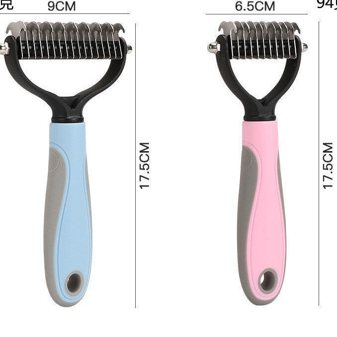 Double-Sided Dog Grooming Comb – Dematting & Deshedding Tool