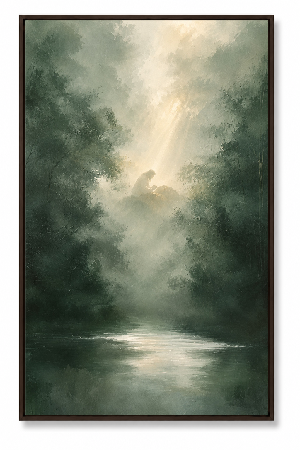 Jesus Praying in Gethsemane (Vertical) — Faith Canvas Wall Art