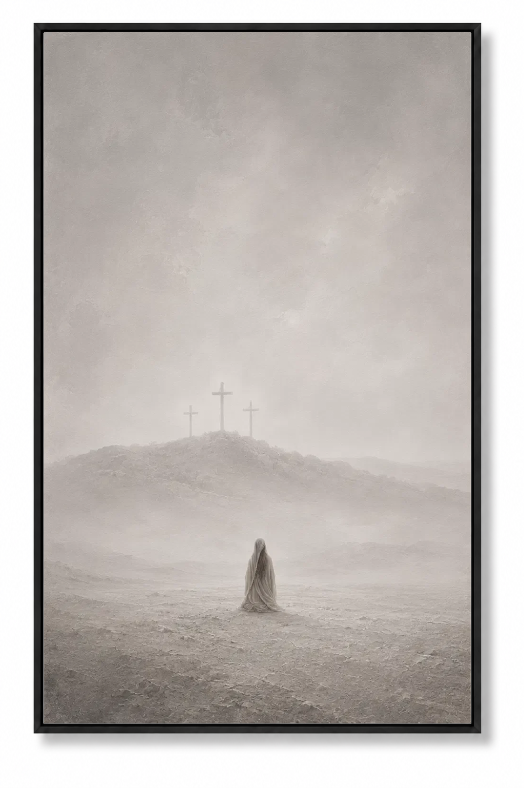 At the Cross (Vertical) — Faith Canvas Wall Art