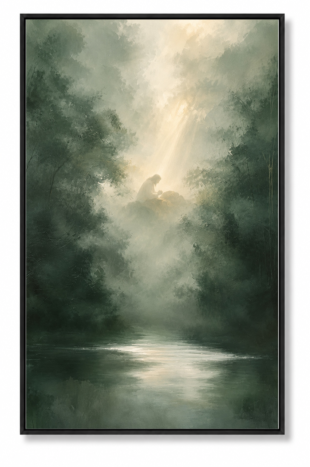 Jesus Praying in Gethsemane (Vertical) — Faith Canvas Wall Art