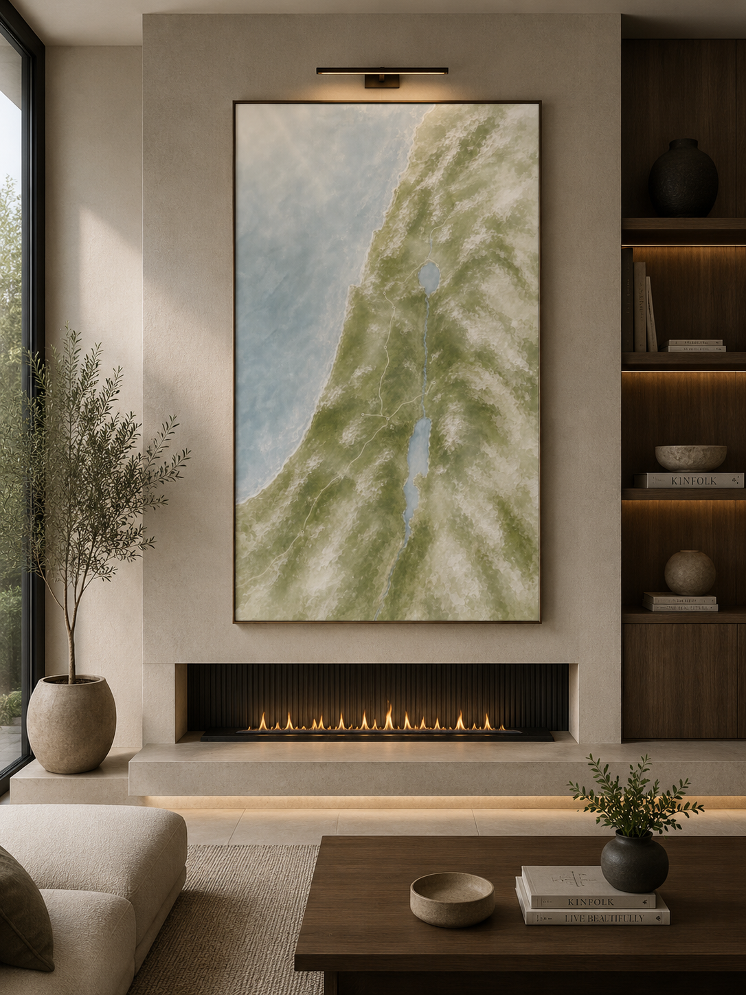 The Land He Walked  (Vertical) —Faith Canvas Wall Art
