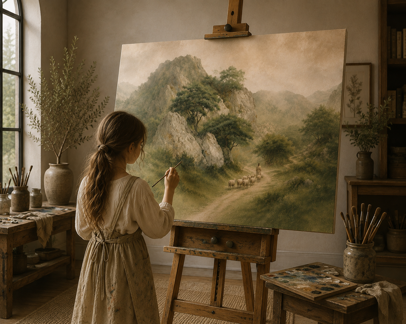 He Leadeth Me — Faith Canvas Wall Art