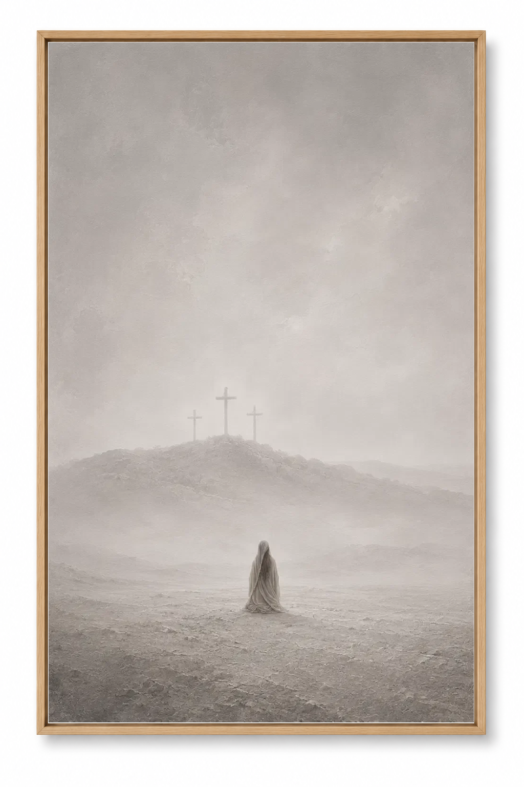 At the Cross (Vertical) — Faith Canvas Wall Art