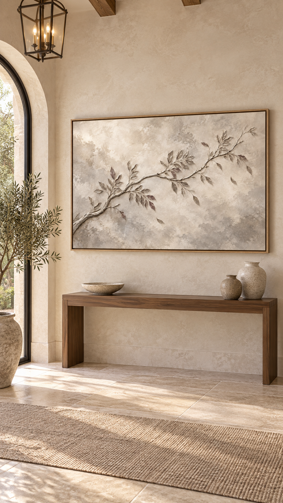 Misty Terebinth Branch Relief — Christian Canvas Wall Art
