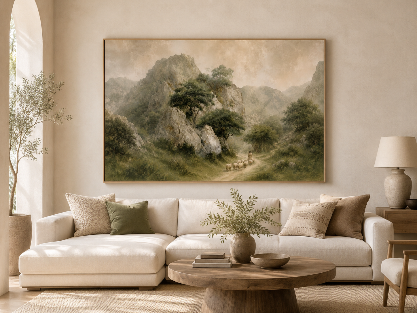 He Leadeth Me — Faith Canvas Wall Art