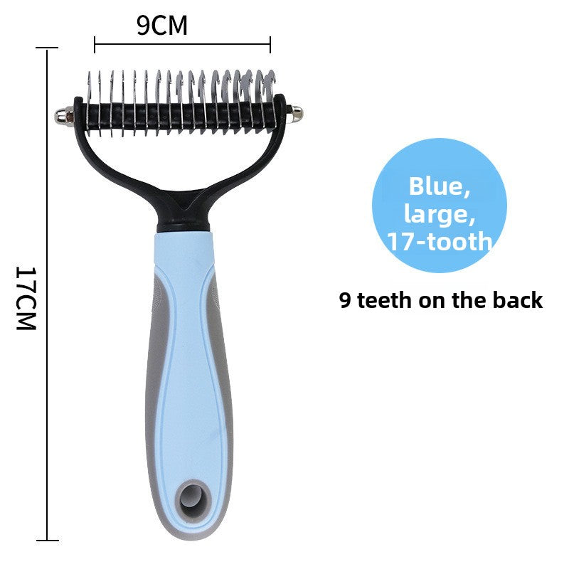 Double-Sided Dog Grooming Comb – Dematting & Deshedding Tool