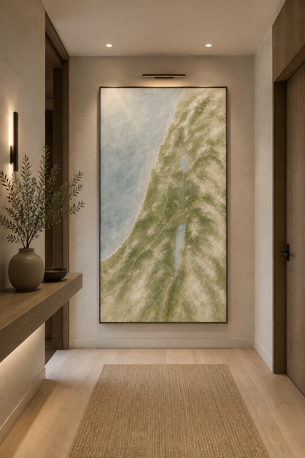 The Land He Walked  (Vertical) —Faith Canvas Wall Art