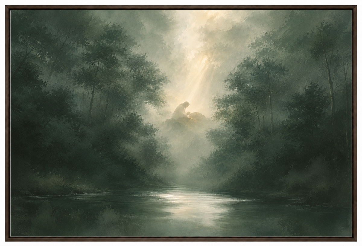 Jesus Praying in Gethsemane — Faith Canvas Wall Art