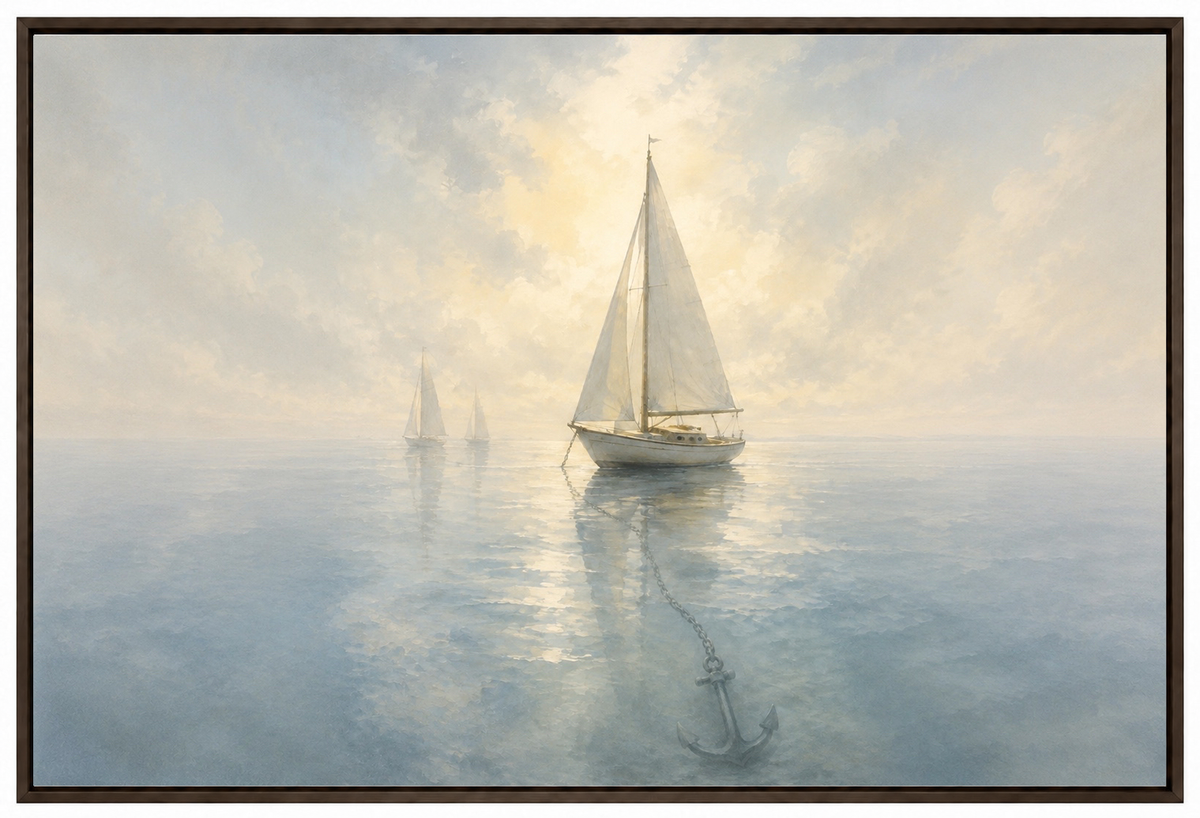 Anchor for the Soul — Sailboat Canvas Wall Art