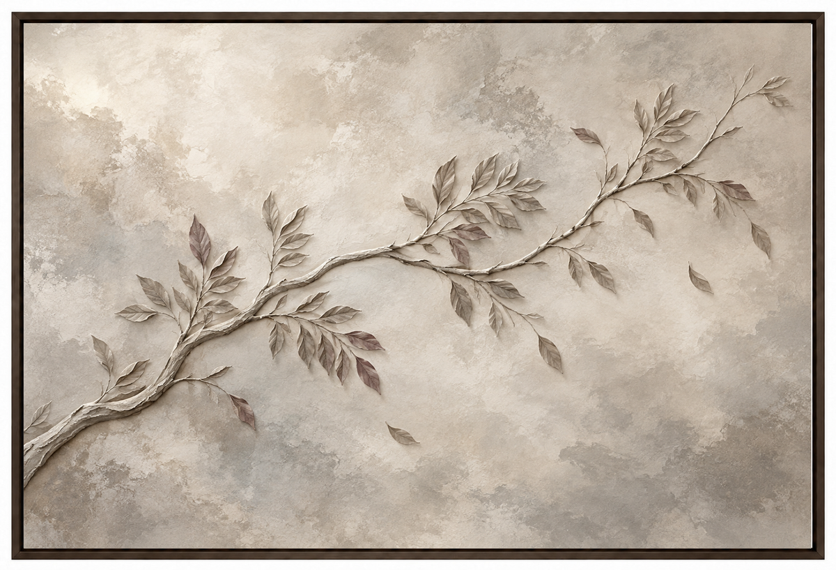 Misty Terebinth Branch Relief — Christian Canvas Wall Art