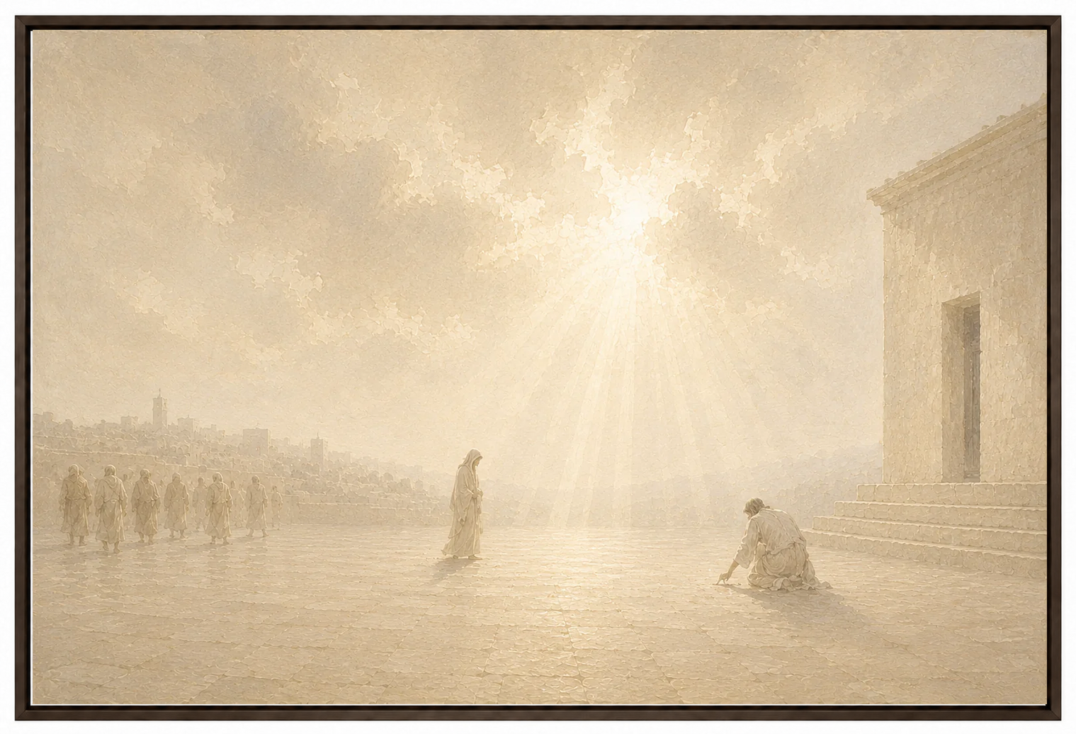 Neither Do I Condemn You — Faith Canvas Wall Art