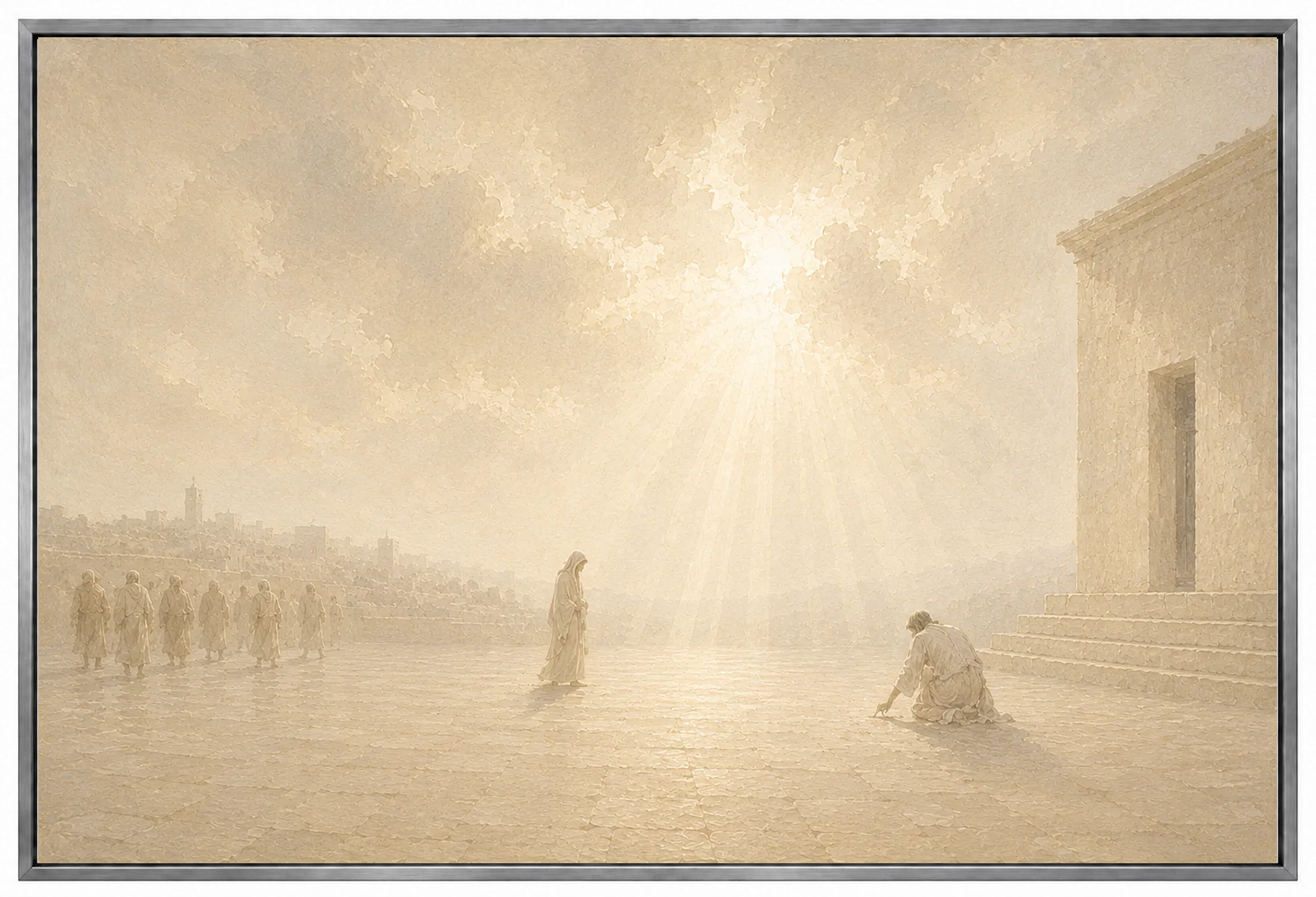 Neither Do I Condemn You — Faith Canvas Wall Art