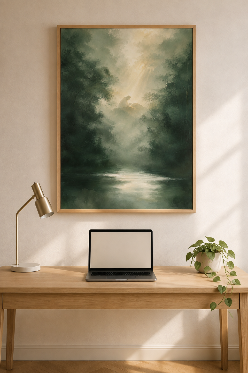 Jesus Praying in Gethsemane (Vertical) — Faith Canvas Wall Art