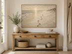 Jesus' Footprints in the Sand — Faith Canvas Wall Art
