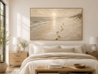 Jesus' Footprints in the Sand — Faith Canvas Wall Art