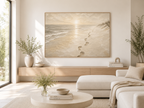 Jesus' Footprints in the Sand — Faith Canvas Wall Art