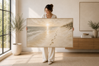 Jesus' Footprints in the Sand — Faith Canvas Wall Art