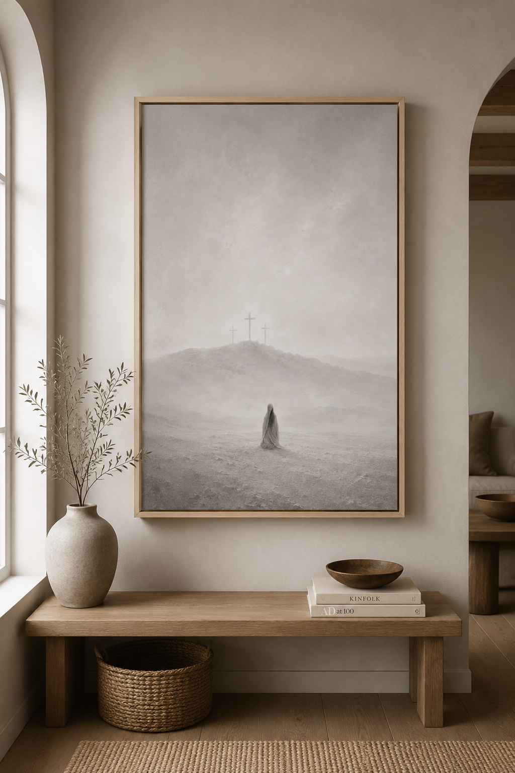 At the Cross (Vertical) — Faith Canvas Wall Art