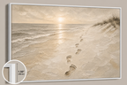 Jesus' Footprints in the Sand — Faith Canvas Wall Art
