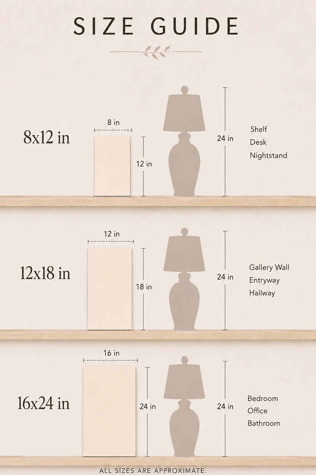 He Leadeth Me (Vertical) — Faith Canvas Wall Art