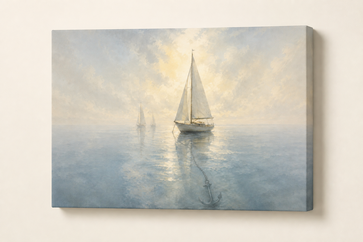 Anchor for the Soul — Sailboat Canvas Wall Art