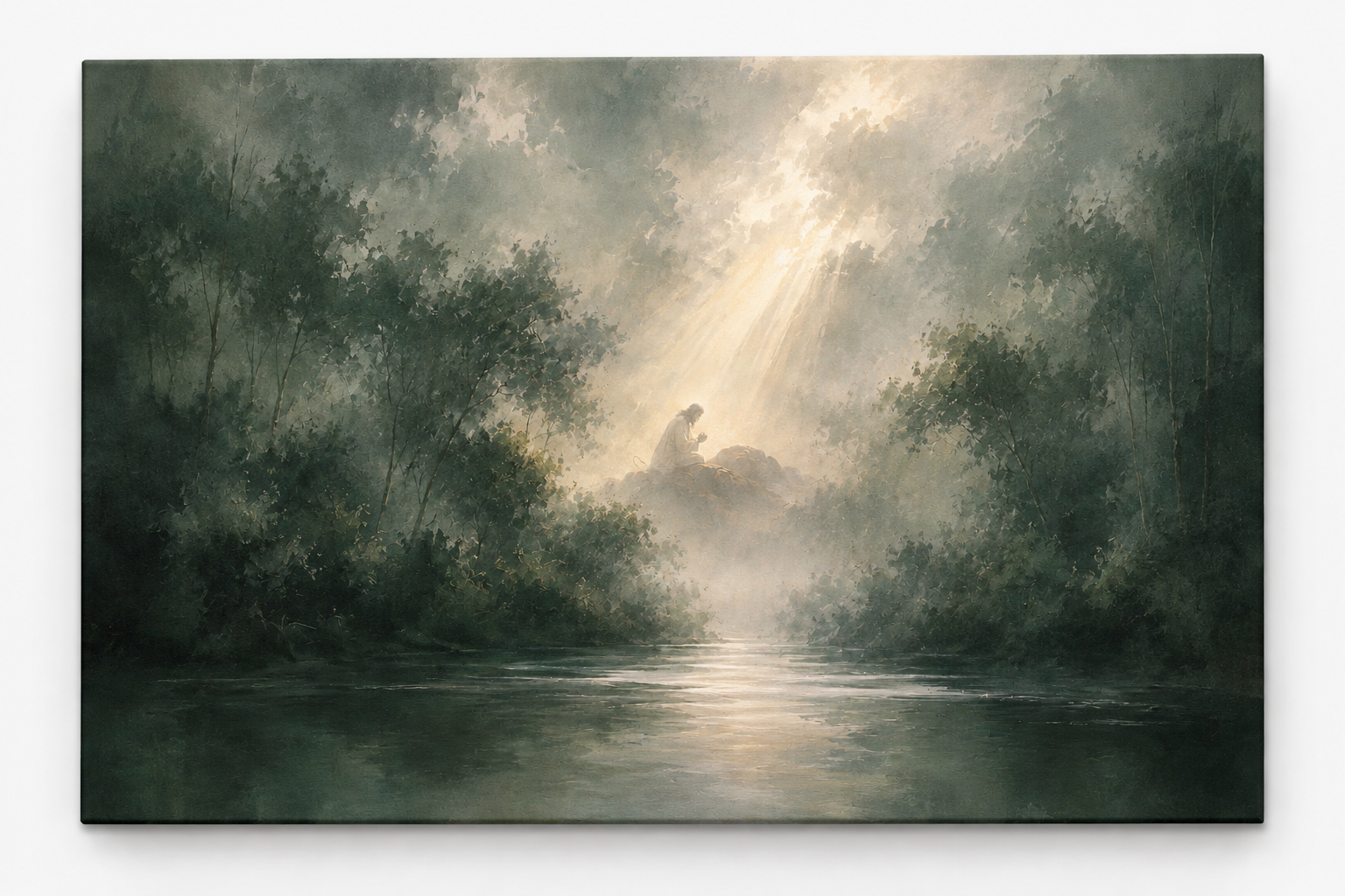 Jesus Praying in Gethsemane — Faith Canvas Wall Art