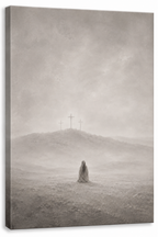 At the Cross (Vertical) — Faith Canvas Wall Art