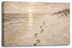 Jesus' Footprints in the Sand — Faith Canvas Wall Art