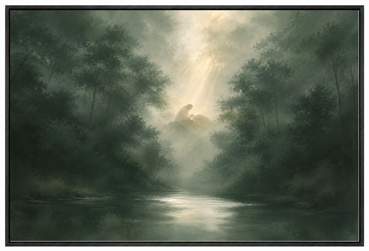Jesus Praying in Gethsemane — Faith Canvas Wall Art