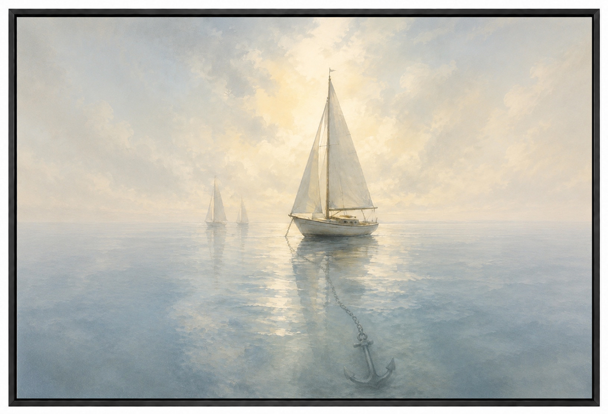 Anchor for the Soul — Sailboat Canvas Wall Art