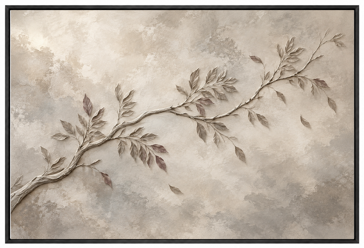 Misty Terebinth Branch Relief — Christian Canvas Wall Art