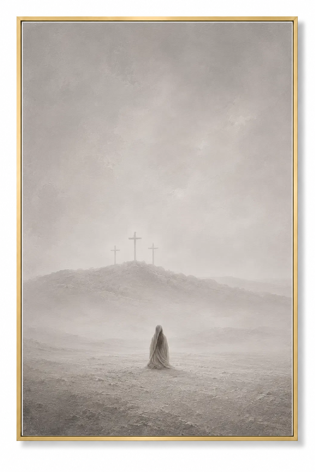 At the Cross (Vertical) — Faith Canvas Wall Art