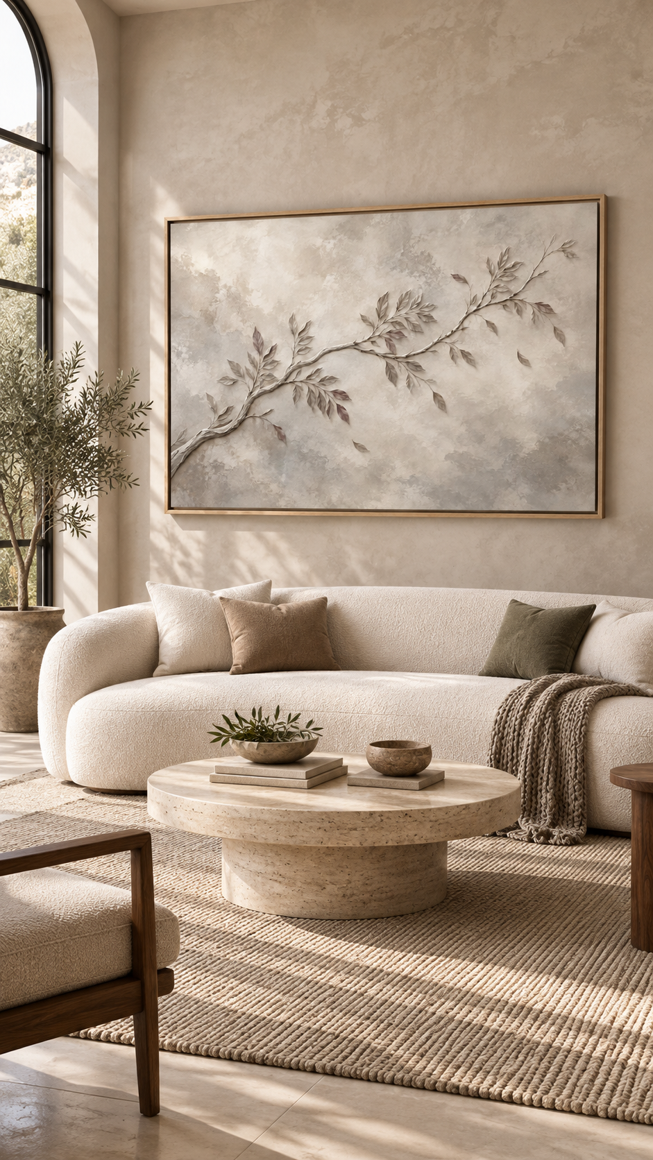 Misty Terebinth Branch Relief — Christian Canvas Wall Art