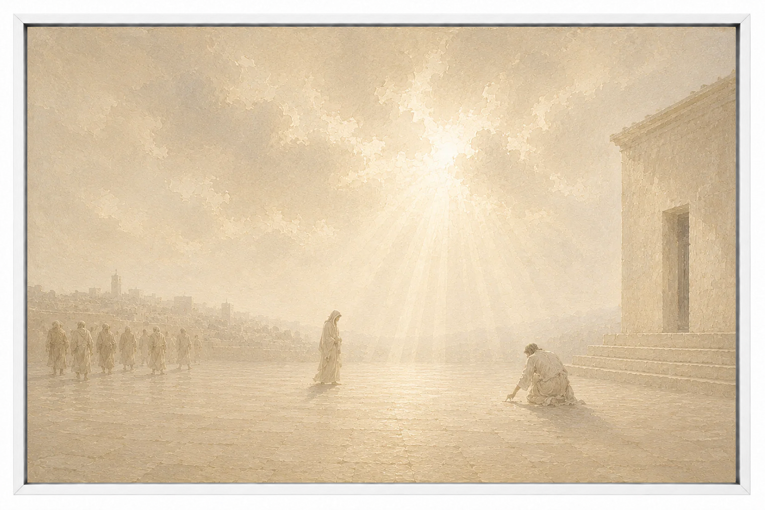 Neither Do I Condemn You — Faith Canvas Wall Art